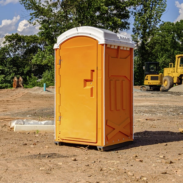 can i customize the exterior of the porta potties with my event logo or branding in Perrin